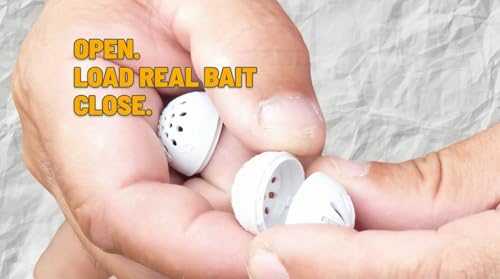 Karpela Bait Matrix Shell (Set of 4) – Protective Shell for Soft Bait & Liver – Turtle & Crawfish Resistant – Carp & Catfish Rig - color: White, size: Long Slot