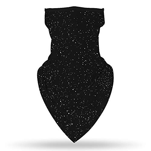 YAYOUREL Neck Gaiter Face Mask Bandanas for Men Women UV Face Scarf Cover Ear Loop Hole Facemask for Fishing Running Cycling - color: Black