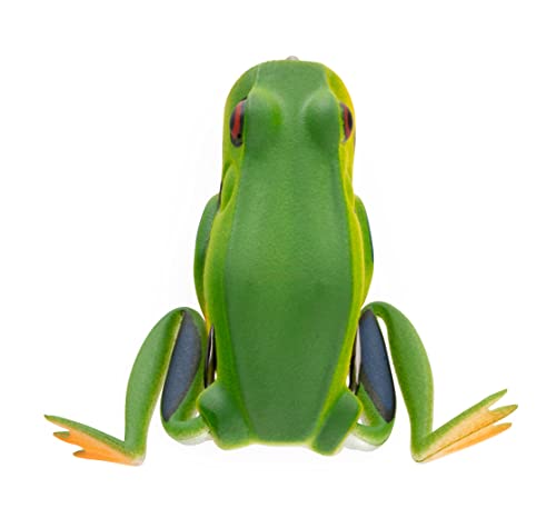 Lunkerhunt Frog Fishing Lure for Bass Fishing | Popping Frog Lure 1/4 oz | Topwater Fishing Bait with Weedless Hooks, Hollow Body, Trout Pike Lures - color: Tree Frog, size: 1.75 inch