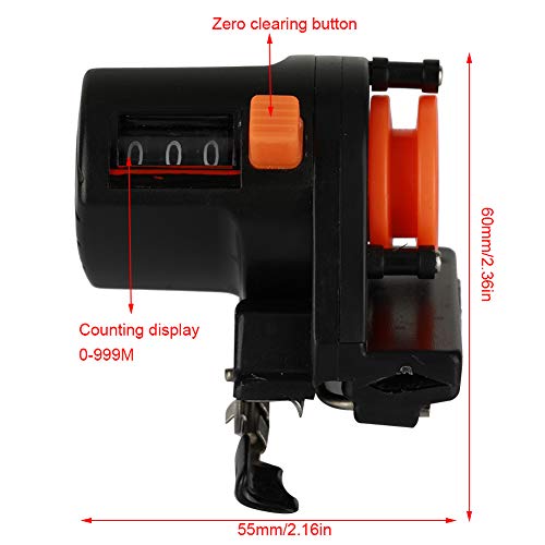 Joyzan Fishing Line Counter, 999m Depth Finder Spooler Electronic Digital | Length Display Portable Fish Finderdepth Gauge Tackle Tool Accurate Manual Meter Gear Winder Spooling Trolling Jigging