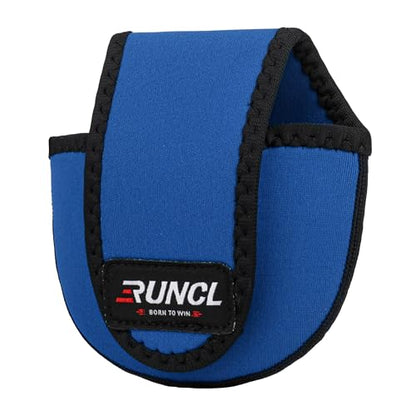 RUNCL Baitcasting Reel Bag – Protective Storage Pouch for Baitcasting Reels & Spinning Reels, Lightweight & Durable, Ideal for Freshwater & Saltwater Fishing Trips (Blue & Black) - color: B-Blue & Black