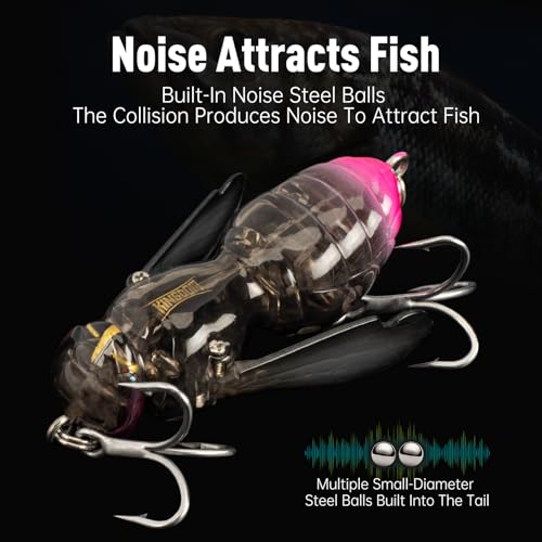 Kingdom Wasp Crawl Bait Insect Bionic Floating Fishing Lures Swimbaits Hard Artificial Baits Lure Freshwater and Saltwater Bass Carp Pike Walleye Fishing ABS Material Carbon Steel Three Book Hook - color: 02, size: 6.6g