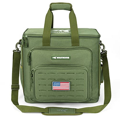 KastKing Fishing Tackle Bags - Saltwater & Freshwater Fishing Bags - Water Resistant, Padded Shoulder Strap - Gear Storage - color: Green--Large, size: Large