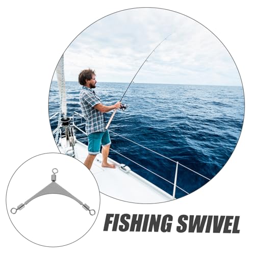 LIOOBO Sea Fishing Three-Prong Swivel Fishing Rigs Fishing Gear Bulk for Bass Cast Saltwater Tackle Connector - size: 3x2x0.2cm