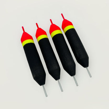 Slip Floats, Set of 4, Orange/Yellow/Black - Salmon and Steelhead Floats - size: 1/2