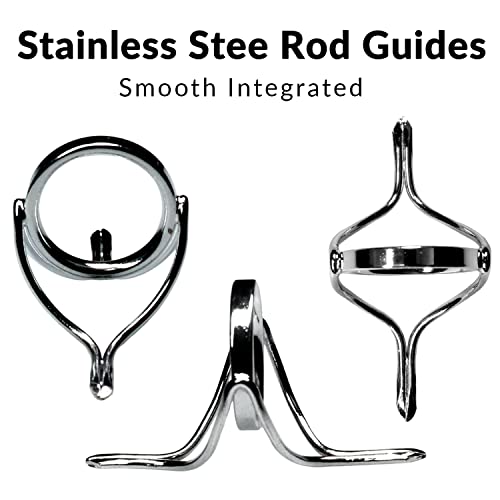 QualyQualy Fishing Rod Repair Kit - Tip Guide Replacement - Stainless Steel Ceramic Ring - 6pcs/7pcs/30pcs - color: D - Rod Guides 6pcs