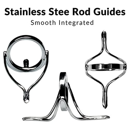 QualyQualy Fishing Rod Repair Kit - Tip Guide Replacement - Stainless Steel Ceramic Ring - 6pcs/7pcs/30pcs - color: D - Rod Guides 6pcs