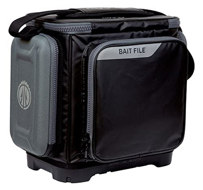 Plano KVD 3600 Signature Series Tackle Bag, Black with Red Stitching, Includes 3 Stowaway Utility Boxes, Customizable Fishing Storage, Water-Resistant TPE Coated Fabric