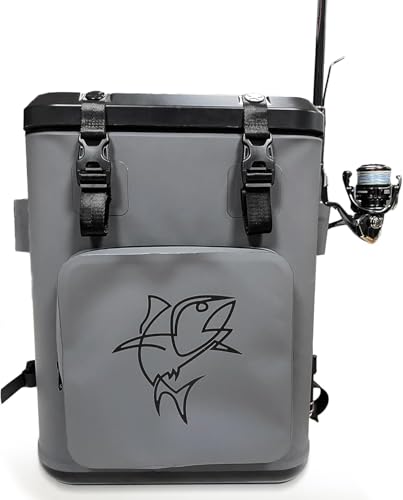 Backpack Coolers Insulated Leak Proof | Fish Kill Bags Backpack Coolers Insulated Leak Proof, Magnetic Closure Waterproof Durable for Camping & Hiking - Gray