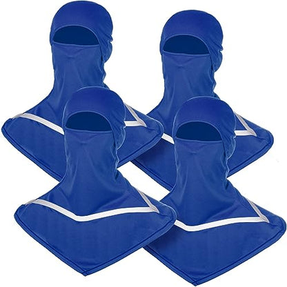 Seematn 4 Pcs Summer Balaclava Men Women Sun Face Mask for UV Protection Neck Covers with Reflective Strip Construction Work - color: Blue