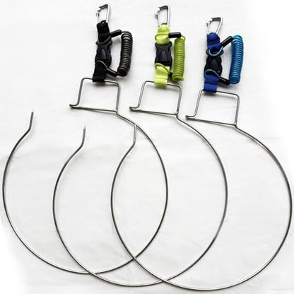 Stringer with Heavy Duty Retractable Spring Hook and Fast Release Clip for Saltwater Fishing Stainless Steel Fish Stringer - color: Blue
