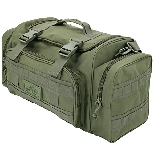 APRILBAY Duffel Bag – Heavy Duty Tactical Gym Bag for Men, Splashwater-Proof Weekender Travel Bag for Basketball, Football, Soccer, Hiking, and Hunting (Dark Green) - color: Dark Green