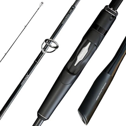 SEASIR Overcast Saltwater Fishing Rod, 2 Piece M/MH, Carbon Fiber | Freshwater Spinning Rod 6'6/7'6/8'/8'6, 36T Carbon Fiber, Fuji O, Bass Catfish Trout Rod - style: S862/2.59m-medium