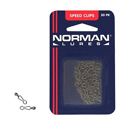 Norman Lures Speed Clips for Quick and Easy Fishing Lure Attachement - size: Standard (50 Pack)