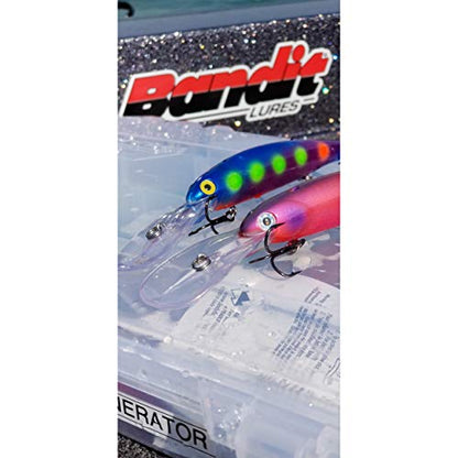 Bandit Generator Multi-Species Minnow Jerkbait Glowing Fishing Lure, Fishing Accessories, Excellent for Bass and Walleye, 4 5/8", 3/4 oz, Spill
