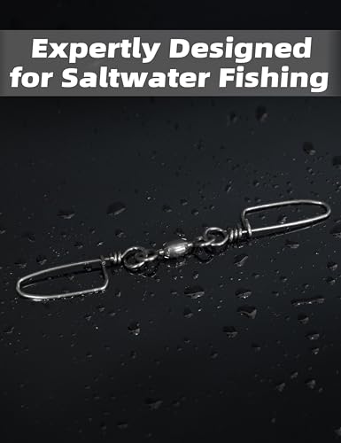 BLUEWING 10pcs Double Snap Swivels 75lbs, 135lbs, 200lbs, 300lbs Stainless Steel Coastlock Fishing Snap Swivel High Strength Saltwater Fishing Tackle Connector - size: 135lbs