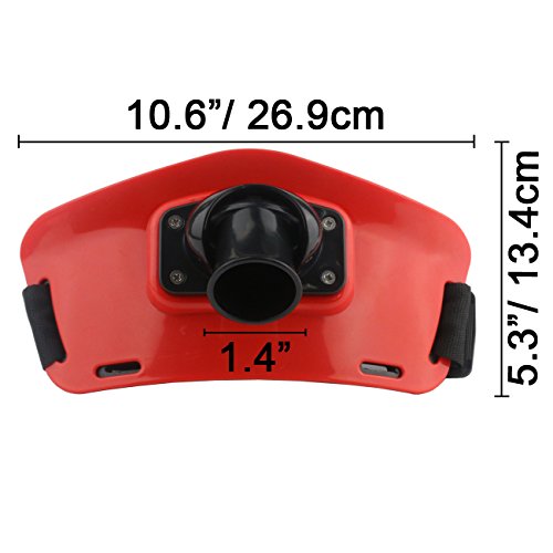 Ogrmar Fishing Belly top/Adjustable Fishing Rod Fighting Belt/Tackle Boat Fishing Rod Holder/Adjustable Support Waist Rod Holder Belt - color: Red