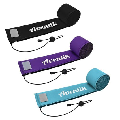 Aventik Lightproof Neoprene Rod Sleeve – Protective Fishing Rod Sock Cover with Hanging Loop & Adjustable Lanyard for Casting, Spinning & Trolling Rods - color: Black+Blue+Purple, size: Length: 52''/1.32m