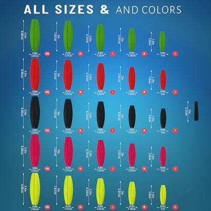 Narcissus Fishing Slotted Peg Float – Slip Bobbers for Fishing, Catfishing Tackle, Fishing Bobbers for Bass, Santee Rig, Easy Line Insertion, No Threading - color: 18pcs-2.5in