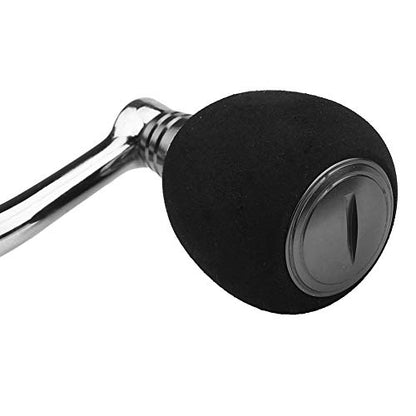 Keenso Spinning Handle Nonslip 2 Reel Replacement Handle Metal Fishing Reel Replacement Parts - size: Silver-Medium for 2000 & 3000