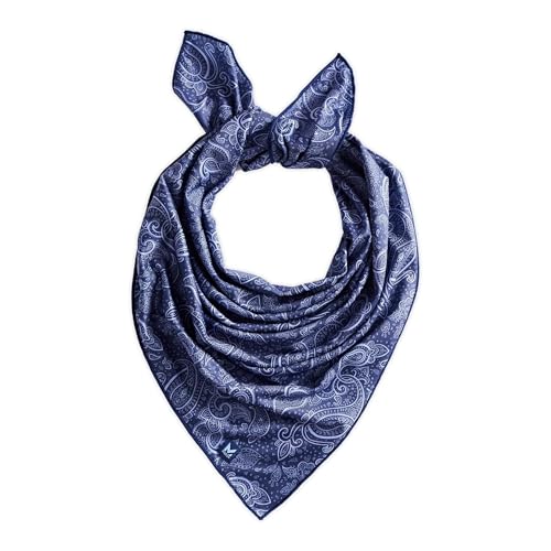 MISSION Cooling Bandana - Lightweight & Breathable - Cools Up to 2 Hours - UPF 50 Sun Protection - Machine Washable - color: Navy Paisley