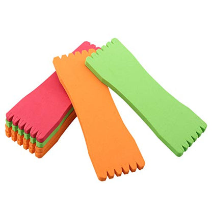 Toasis Fishing Leader line Holder Foam Board Snelled Hook Keeper Pack of 10 - size: 6x14cm