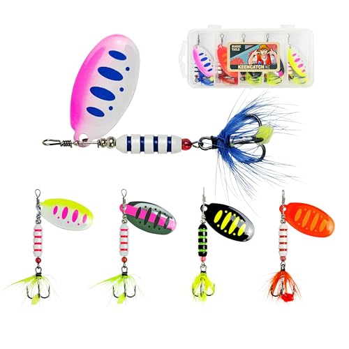 Fishing Lures for Saltwater/Freshwater, Metal Trout Lures for Bass Walleye Pike, 5g Fishing Spoon with Single Hook - color: SB02
