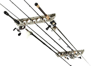 Camo Horizontal Ceiling Rack for Fishing Rod Storage, Holds up to 7 Fishing Rods