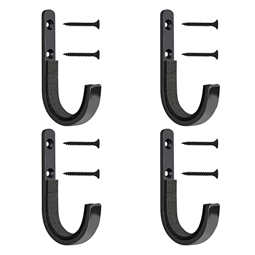 Metal Gun Rack Storage Rifles Shotgun Hooks Wall Mount Hangers for Any Rifles Shotguns Archery Bow with Soft Padding and Heavy Duty Steel… - color: 4Pack Black