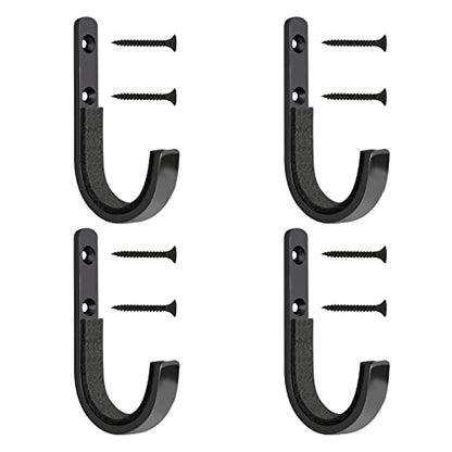 Metal Gun Rack Storage Rifles Shotgun Hooks Wall Mount Hangers for Any Rifles Shotguns Archery Bow with Soft Padding and Heavy Duty Steel… - color: 4Pack Black