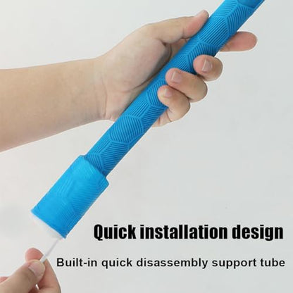Fishing Rod Handle Cover, Silicone Fishing Pole Tube Sleeve with Non-Slip Design for 13mm-37mm Handle - color: Black