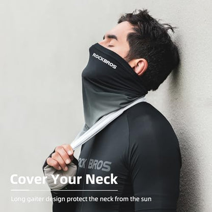 ROCKBROS Cooling Neck Gaiter Face Mask Fishing Scarf Face Cover for Men Women - color: Black 2