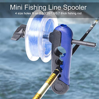 Alomejor Mini Fishing Line Winder Spooler Machine Portable Adjustable Reel Spool Baitcaster Fishing Tackle Carp for Various Sizes