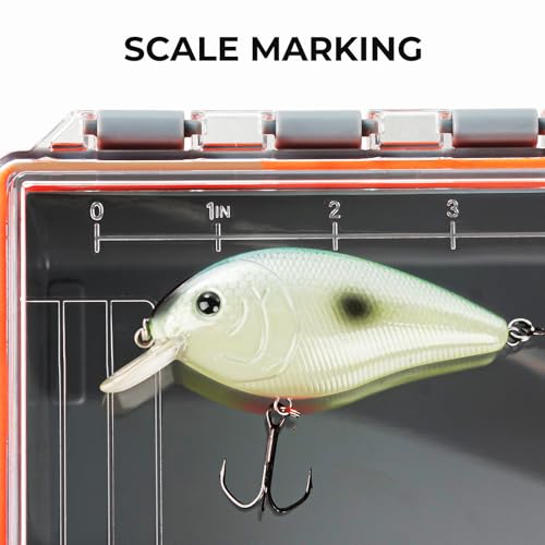 KastKing HyperSeal Waterproof Tackle Box, 3700 Deep Tackle Trays, Fishing Tackle Box Organizer With Exterior Stickers, Fishing Gear & Fishing Accessories Storage, 1 Pack No Compartment - size: 3700 Deep(1 Pack no compartment)