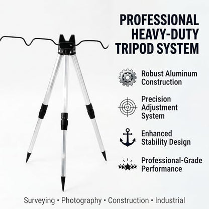 Japard Fishing Rod Pole Holders for Ground, Holding Tripod Stand with 5 Rods, Portable,Adjustable Aluminum Alloy for Sea Pier Quay River
