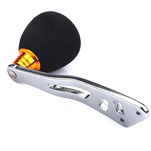 Fishing Reel Power Handle Knob Reel Replacement Parts, Aluminum Alloy Fishing Reel Rocker Knobs Fishing Reel Handle for Baitcasting Spinning Tackle Tools - color: Gold