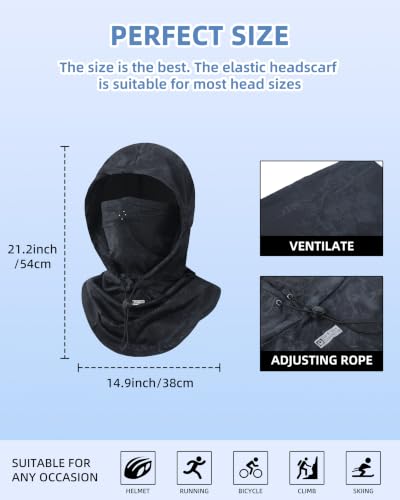 Cooling Breathable Balaclava Mask Sun UV Protection Sun Face Shield for Men Women Fishing Cycling Motorcycle Skiing Hiking - color: Black