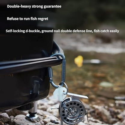 Live Fish Holder Stringer with Stainless Steel Chain and Reel Tackle Fishing Holder Buckle Set with Reel - color: 5 buckles, size: 7m