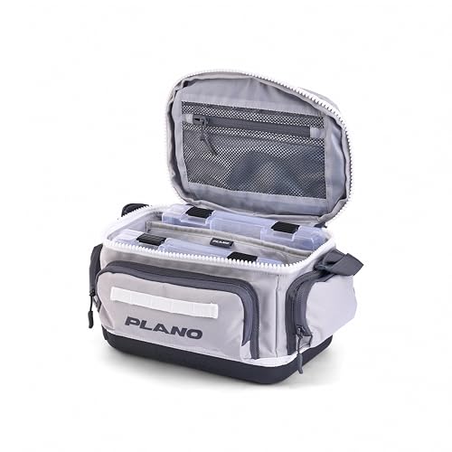 Plano Weekend 3500 Tackle Bag, Cutting-Edge Fishing Tackle Bag, Molded Waterproof Base, Spacious Storage, Die Cut Tool Sleeves, Daisy Chain Attachment Points - color: Coast, style: 3500 Tackle Case