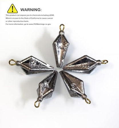 5-20pcs/pack Fishing Pyramid Weights Bullet Lead Sinker Weights Kit 10g 20g 30g 40g 50g 60g 80g - size: 60g - 5 pcs