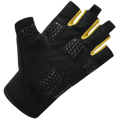 ChinFun Kayaking Gloves 3/4 Finger - Provide Cushioning and Protection, with Resistant Palm and Grip, Easy to Take on and Off, Perfect for Diving, Sailing, Kayaking - Men, Women, Youth - color: Yellow, size: Large