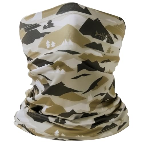 BASSDASH UPF 50+ UV Sun Protection Neck Gaiter Fishing Mask Hunting Kayaking Hiking Cycling Ski Sports - color: Mountain Camo