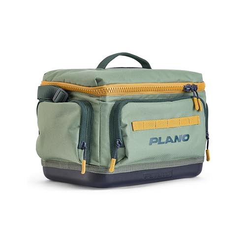 Plano Weekend 3600 Tackle Bag, Cutting-Edge Fishing Tackle Bag, Molded Waterproof Base, Spacious Storage, Die Cut Tool Sleeves, Daisy Chain Attachment Points - color: Moss, style: 3600 Tackle Case