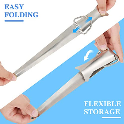 6 Pcs Fishing Rod Holders Stainless Steel Ground Support Fishing Pole Stand Fish Pole Folding Holders Bracket Stake Rod Rack for Bank Beach