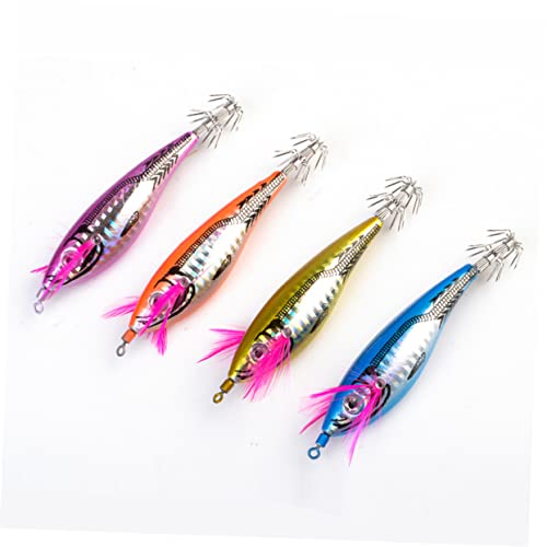 Outanaya 4Pcs Fishing Lures Durable Fishing Baits for Adults Random Colors for Freshwater and Saltwater Fishing Essential Fishing Tools for Enthusiasts