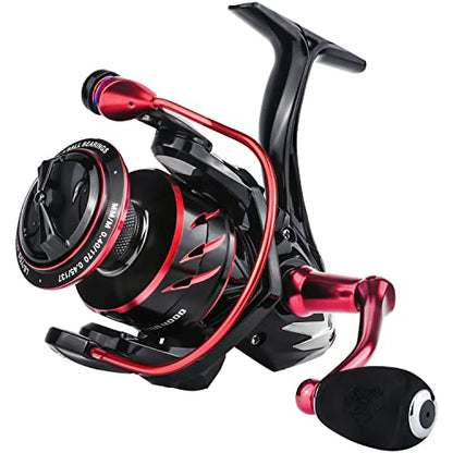 RUNCL Spinning Fishing Reel ANCOHUMA, Powerful 26 LB Max Drag, 7+1 Stainless BB, 6.2:1 CNC Aluminum Alloy Spool, Unique Smooth Colorful Ceramic Line Roller, D.S.S.R Double Shield for Freshwater - color: Ancohuma II: 4000