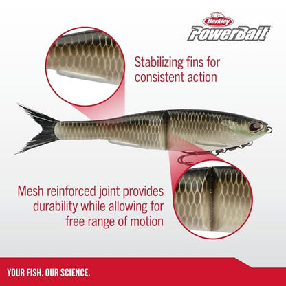 Berkley PowerBait Nessie Fishing Soft Bait - color: Hickory Shad, size: 9in - 2 oz