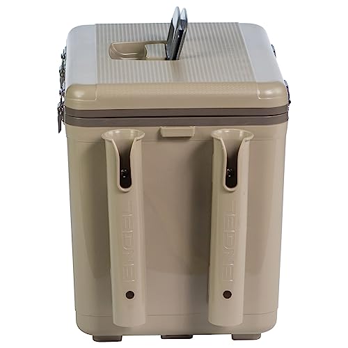 Engel UC30 Leak-Proof, Air Tight, Fishing Drybox Cooler with Built-in Fishing Rod Holders, Also Makes The Perfect Hard Shell Lunchbox for Men and Women - color: Silver