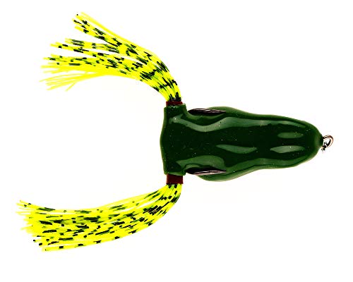 Scum Frog Scumdog Topwater Bass Fishing Hollow Body Frog Lure with Weedless Hooks - color: Green, size: 1/2 Ounce