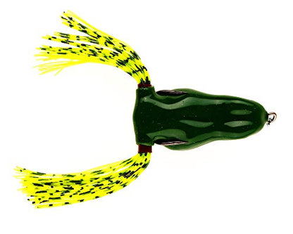 Scum Frog Scumdog Topwater Bass Fishing Hollow Body Frog Lure with Weedless Hooks - color: Green, size: 1/2 Ounce